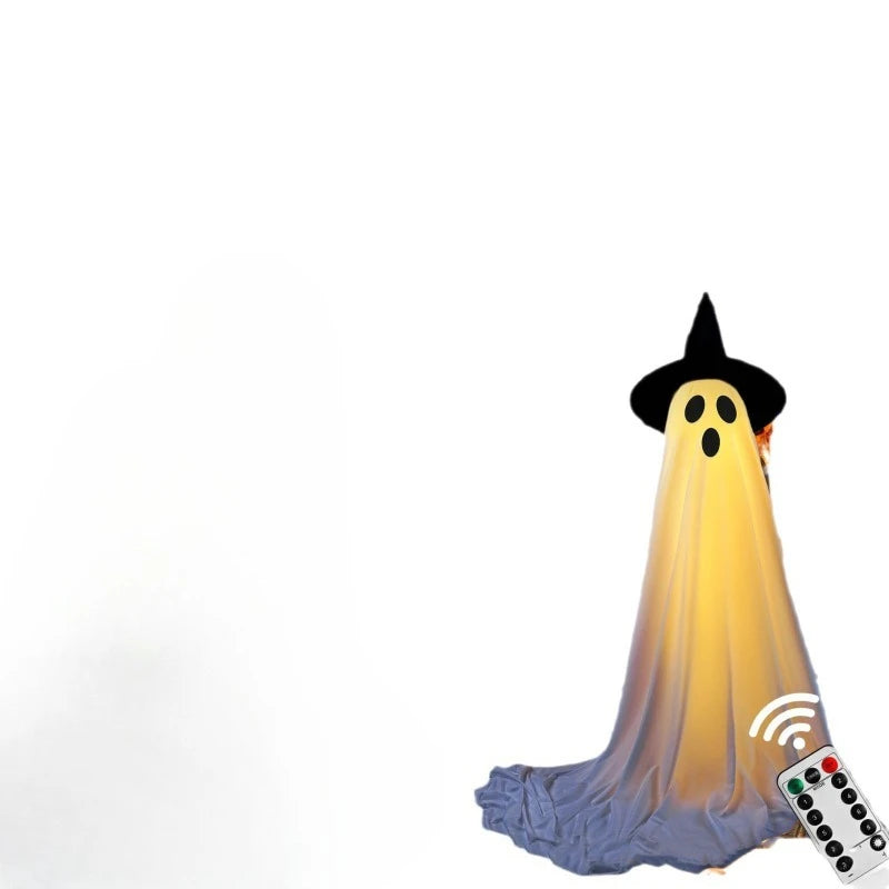 Halloween Ghost Decorations – Indoor & Outdoor Polyester Ghost Decor for Yard, Porch, Garden & Lawn – 1 or 2 Piece Set
