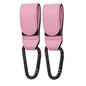 2-Pack PU Leather Stroller Hooks – Adjustable Pram Bag Hangers, Universal Diaper Bag Organizer