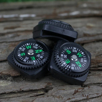 Mini Button Compass for Watch Strap – Portable Survival Navigation for Hiking & Camping (5 or 10-Pack)
