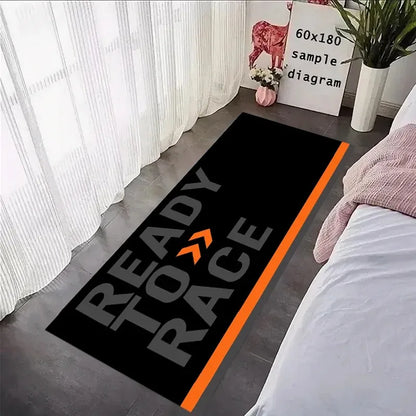 Ready To Race Front Floor Door Entrance Mat Motorcycle Carpet Garage Racing Cool Moto Display Anti-slip Mat Home Decoration Rugs