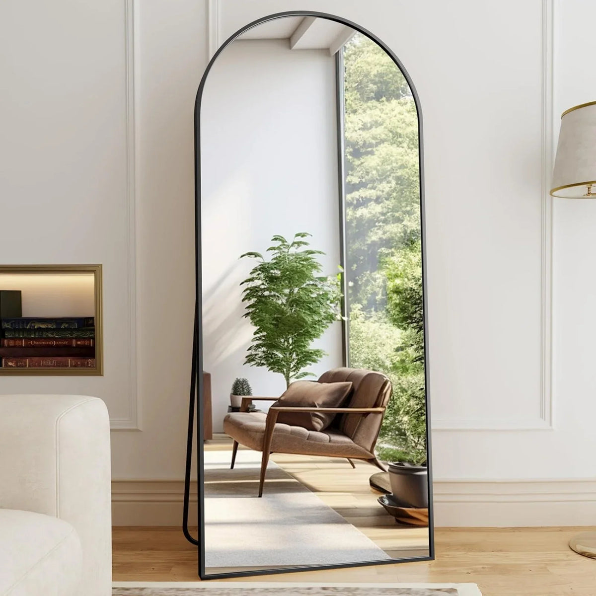 Arched Full-Length Floor Mirror – Free-Standing Full Body Mirror for Bedroom, Living Room & Dressing