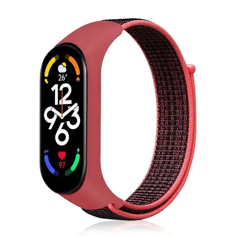 Nylon Loop Replacement Strap for Smart Fitness Tracker – Soft Adjustable Breathable Woven Wristband