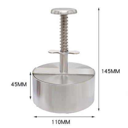 304 Stainless Steel Hamburger Meat Press Patty Maker Round Non-Stick Thickness Adjusted outdoor picnic Kitchen Beef Rice BBQTool