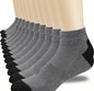 10PCS Men’s Mid-Calf Cotton Socks – Solid Color, Versatile for All Seasons