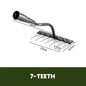 Carbon Steel Garden Hand Rake - 5/6/7/8-Tine Weeding Hoe (1-Pack)