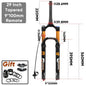MTB Air Suspension Fork 140mm Travel (5.5in) - 26/27.5/29-inch Wheels - 9x100mm QR Axle - 34mm Stanchion, 28.6mm Steerer