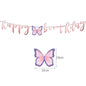 Butterfly Fairy Birthday Party Tableware Set – Pink Disposable Plates, Cups, Napkins & Tablecloth | Girls Party Decorations & Supplies