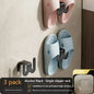 Wall-Mounted Non-Perforated Bathroom Slipper Rack with Rear Drainage, Single-Tier Shoe Storage Hook
