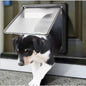 Lockable Pet Door with Privacy Flap – Weatherproof Dog & Cat Door, Easy Install (S 13.8 in x 11.4 in / 35 x 29 cm, L 16.9 in x 14.0 in / 43 x 35.5 cm)
