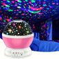Rotating Galaxy Star Projector Night Light — USB or 3×AA Battery Powered LED Lamp for Bedroom, Parties, Weddings & Kids' Rooms