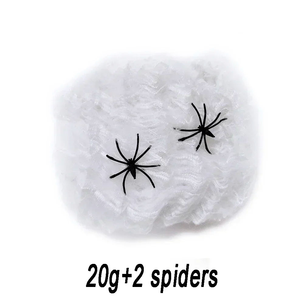 Cotton Spider Web Halloween Decoration - 6 Colors
