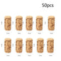 50/100 Pack Natural Cork Wine Bottle Stoppers – Reusable Sealing Corks for Wine Bottles, Bar & Kitchen Accessories