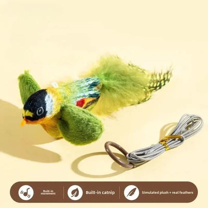 Interactive Bird Toy for Cats – Realistic Sounding Catnip Teaser Toy for Indoor Play & Exercise