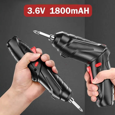 47-Piece 3.6V Cordless Electric Screwdriver Set — 1800mAh Rechargeable USB Portable Home Repair Kit
