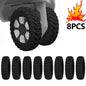 8-Pack Silicone Luggage Wheel Covers – 5 cm (2.0 in) Noise-Reducing Suitcase Caster Protectors