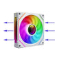 ARGB 120mm (4.72in) PWM Silent Case Fan – Infinite Mirror LED, 4-pin PWM + 5V 3-pin ARGB, Ceramic Bearing