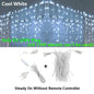 40 m (131 ft) LED Curtain Icicle String Fairy Lights with Remote – Waterproof Outdoor & Indoor Christmas Wedding Party Decor