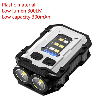 Mini USB Rechargeable LED Flashlight — COB + LED, Magnetic, 8 Modes