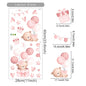 Pink Cartoon Bear Wall Stickers for Kids & Nursery Room Decor