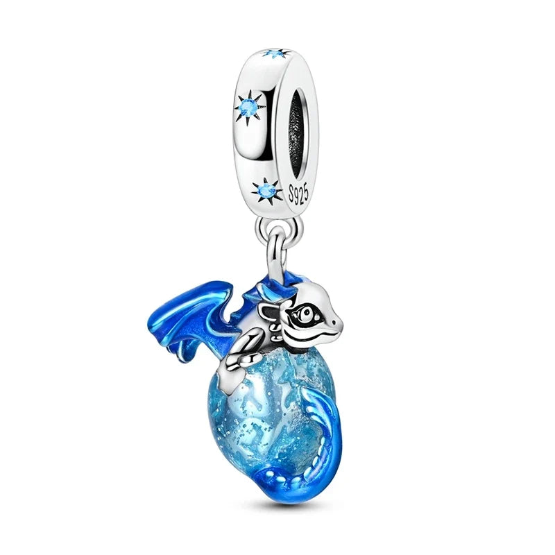 925 Sterling Silver Can Be Opened Pandant Easter Egg Charms Beads Fit
