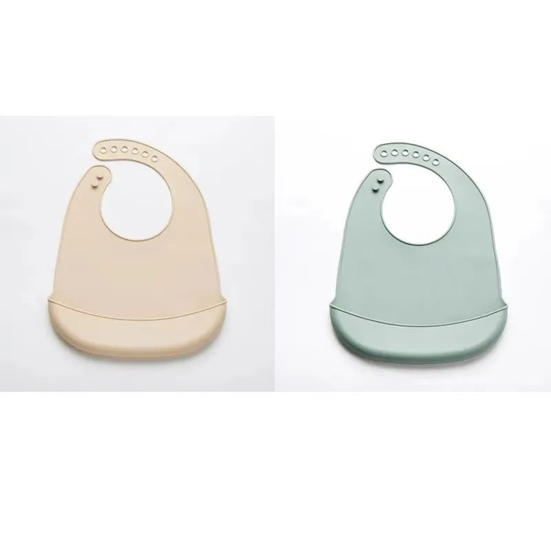 1-3pcs Baby Bib Adjustable Waterproof Bibs Babies Soft Edible Silicone