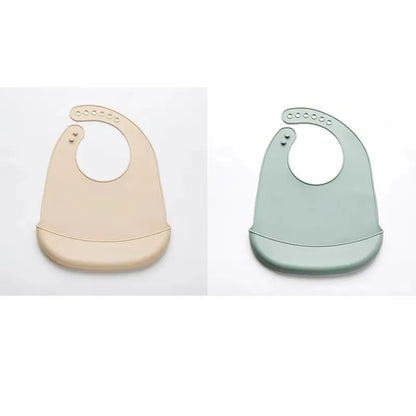 1-3pcs Baby Bib Adjustable Waterproof Bibs Babies Soft Edible Silicone