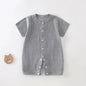 Breathable Cotton Baby Romper Summer Short Sleeve Jumpsuit for Newborn Boys & Girls 3–24M