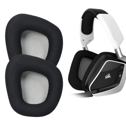 Replacement Memory Foam Mesh Ear Pads Cushion Covers – 1 Set for Wireless RGB Gaming Headsets
