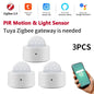 Zigbee PIR Motion Sensor & Light Detector - Smart Home Motion Sensor with Mobile App Control