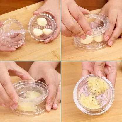 Multifunctional Manual Garlic Press Crusher Chopper – Compact Kitchen Gadget
