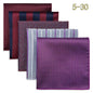 5-Pack Men's Microfiber Pocket Squares 12.6 in (32 cm) - Jacquard Woven Wedding & Formal Handkerchiefs, Assorted Patterns