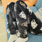 Women’s Flannel Fleece Pajama Pants – Kawaii Cartoon Elastic Waist Lounge & Sleep Trousers, Soft Anime Sleepwear Gift