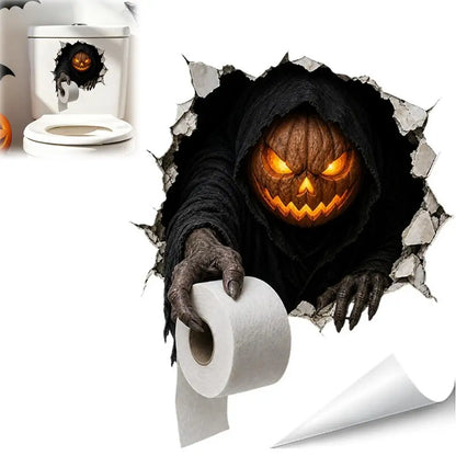 Halloween Broken Wall Sticker, Scary Ghost Design, 24 × 29cm