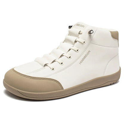 Mid-Top Barefoot Ankle Boots Wide-Toe Zero-Drop Non-Slip Artificial Leather Shoes