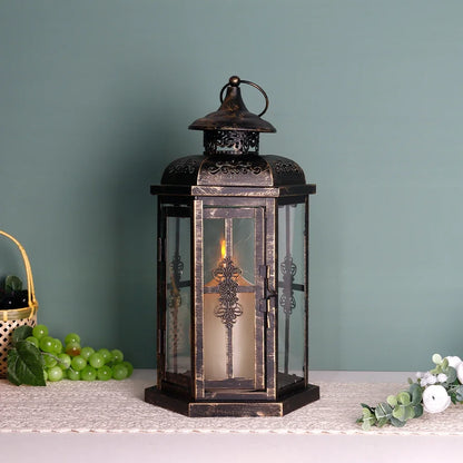 Vintage Nordic Metal Hanging Candle Lantern – Indoor & Outdoor Decor