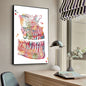 Anatomy Human Teeth Art Posters Teeth Row Teeth Illustra Poster HD Posters Home Room Bar Cafe Decor Art Wall Painting Picture