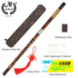 Handmade Bamboo Dizi Flute – 2-Piece Transverse Dizi, 8-Year Air-Dried Bitter Bamboo, Keys C/D/E/F/G, Brass Joint, Case & Membrane Included