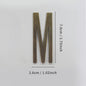 Bronze Self Adhesive House Number Metal English Alphabet Letters for Apartment Room Door Plate Table Mailbox Number Stickers 7cm