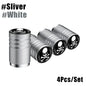 4-Pack Aluminum Tire Valve Stem Caps — Universal Dustproof Air Valve Caps for Car, Bike & Motorcycle
