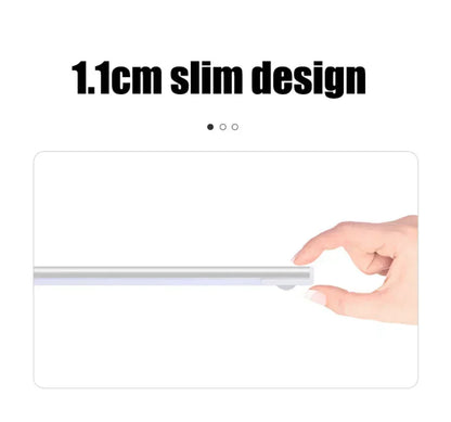 Motion Sensor USB Rechargeable LED Night Light – Wireless Wall & Cabinet Lamp, 3-Color Dimmable