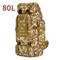 Tactical Mountaineering Backpack 80L / 100L (≈21 / 26 US gal) – Large Hiking, Camping & Travel Rucksack with Molle, Oxford Polyester