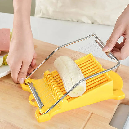 Stainless Steel Luncheon Meat & Egg Cutter — Multi-Function Banana, Cheese & Strawberry Slicer Kitchen Tool