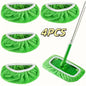 4-Pack Reusable Microfiber Mop Pads – Ultra-Fine Fiber, High Water Absorption, Fits Most Standard Mops