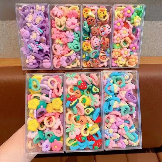 No-Pull Elastic Hair Bands for Baby Girls & Children – Soft Cotton-Polyester Hair Ties