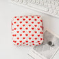 Large Capacity Period Pouch - Cute Cartoon Bow Sanitary Napkin & Tampon Organizer Bag