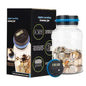 1.8L (61 fl oz) Transparent Coin Bank with Smart Coin Counter – Large Capacity Money Jar for USD EUR GBP