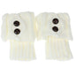 Women's Short Knit Diamond 2-Button Boot Cuffs — Knit Leg Warmers & Boot Covers