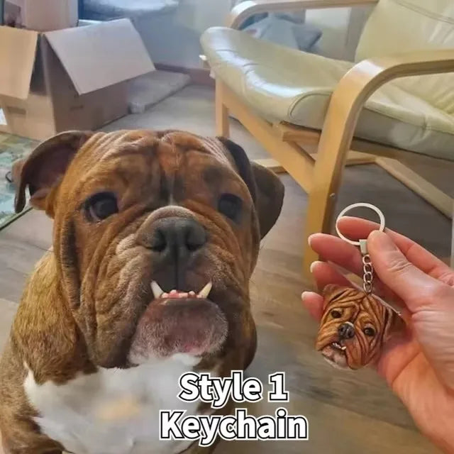 Personalized 3D Pet Portrait Keychain & Ornament