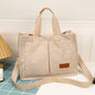 Corduroy Large Women's Tote Bag 13.4 x 9.8 x 5.5 in (34 x 25 x 14 cm) Shoulder Crossbody Commuter Handbag