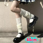 Y2K Fluffy Knit Leg Warmers for Women — Gothic Lolita Arm & Boot Covers, Lengths 40/50/70/75 cm (15.7–29.5 in), Black White